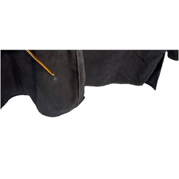 Quacker Factory Appliqué Fall Harvest Corduroy Shirt M Black Orange Button Up - Picture 7 of 10